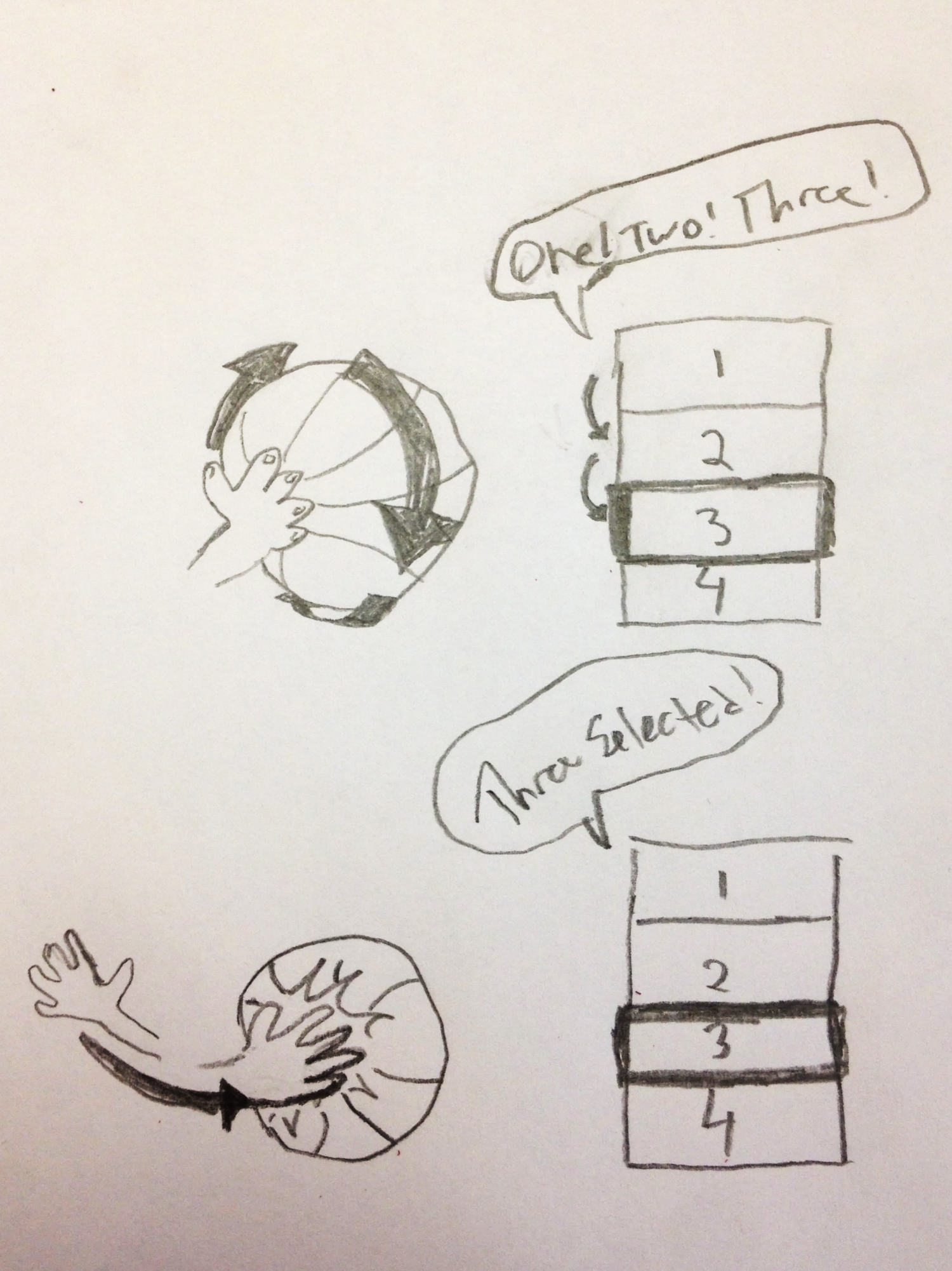Kinetic UI concept sketches